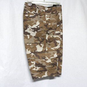 NWT George Men’s Desert Camo Below the Knee Messenger Or Cargo Style Shorts